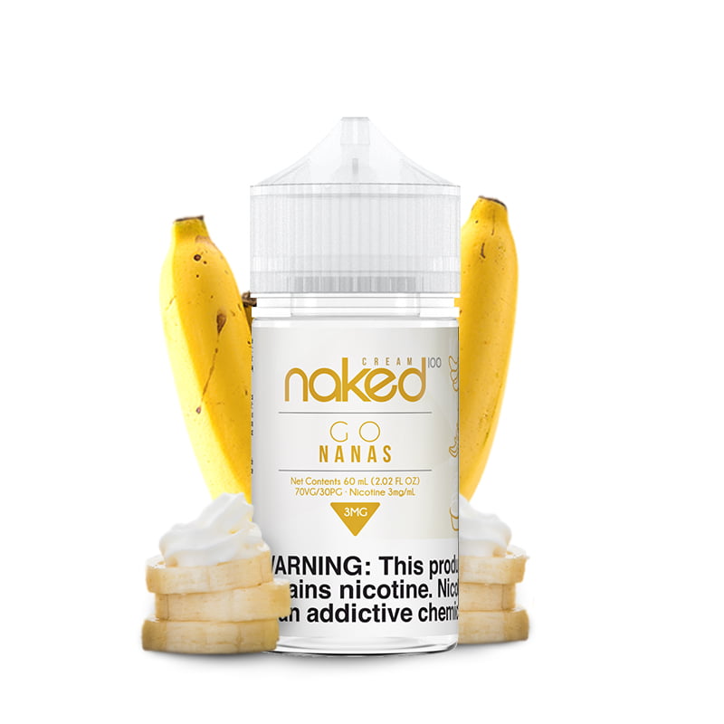 Naked 100 Cream - Go Nanas 60ml (3 , 6 mg) - Vape Bazaar