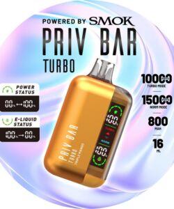 Priv Bar Turbo 15000 Puffs 5pk