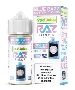 Blue Razz Cotton Clouds By RAZ x Pod Juice 55