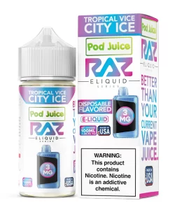 Tropical Vice City Ice By RAZ x Pod Juice 55